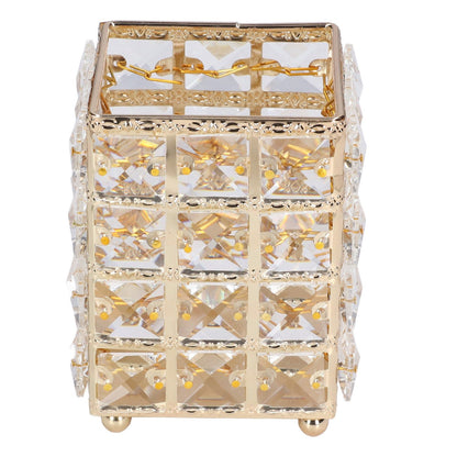European Style Makeup Brush Holder – Luxury Gold Cosmetic Storage Cup