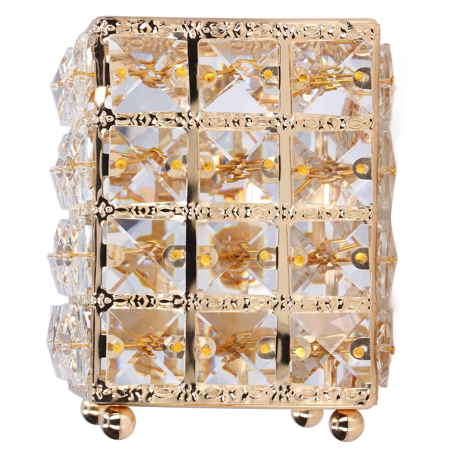 European Style Makeup Brush Holder – Luxury Gold Cosmetic Storage Cup