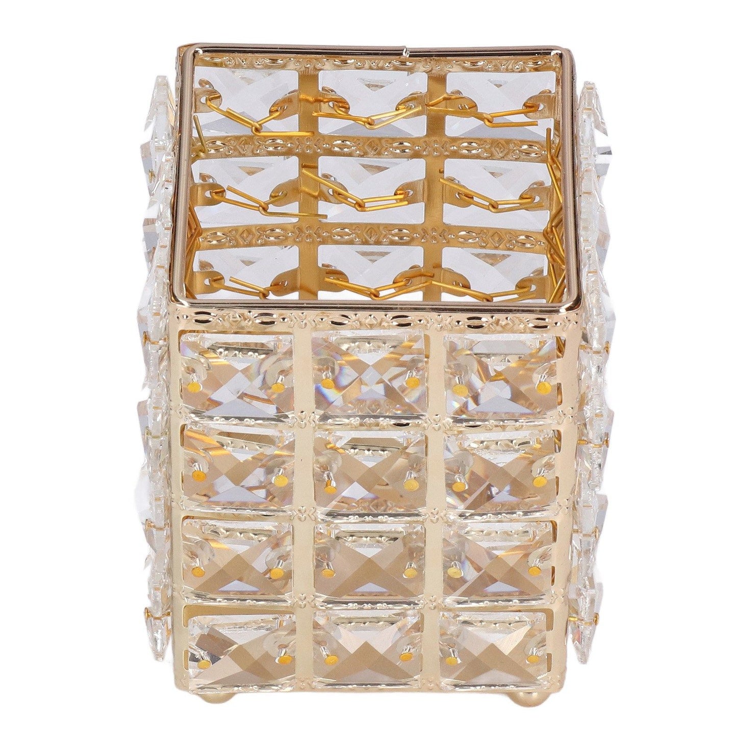 European Style Makeup Brush Holder – Luxury Gold Cosmetic Storage Cup