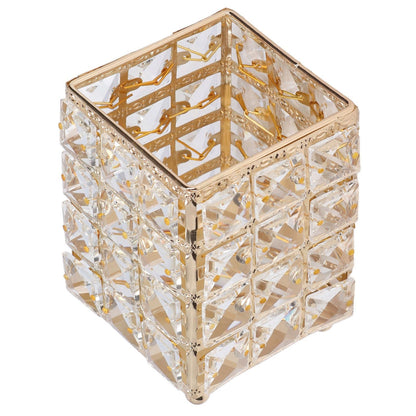 European Style Makeup Brush Holder – Luxury Gold Cosmetic Storage Cup
