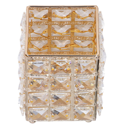 European Style Makeup Brush Holder – Luxury Gold Cosmetic Storage Cup