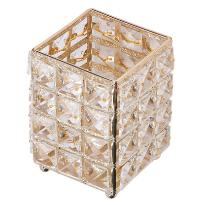 European Style Makeup Brush Holder – Luxury Gold Cosmetic Storage Cup
