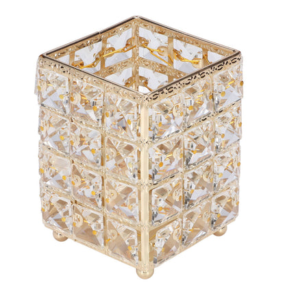 European Style Makeup Brush Holder – Luxury Gold Cosmetic Storage Cup