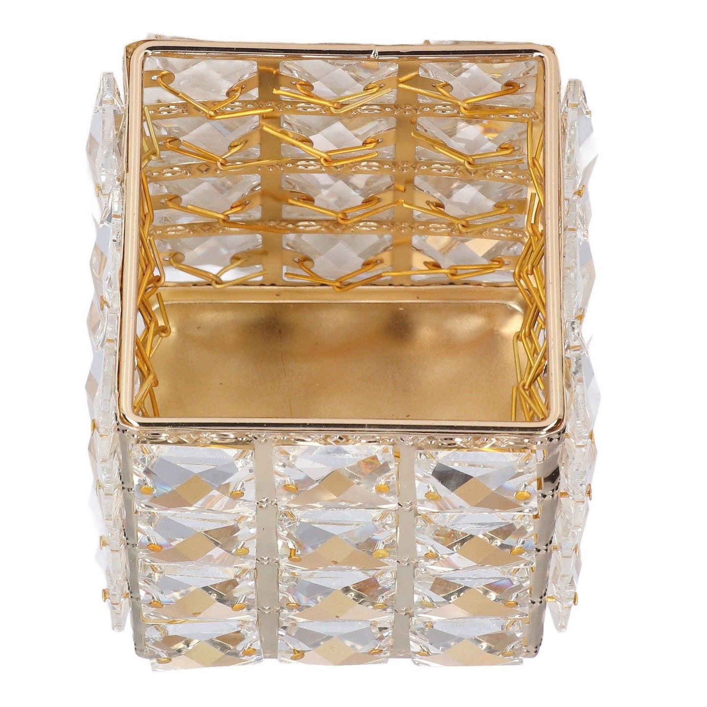 European Style Makeup Brush Holder – Luxury Gold Cosmetic Storage Cup