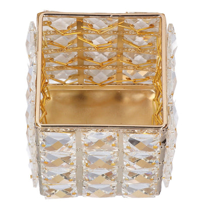European Style Makeup Brush Holder – Luxury Gold Cosmetic Storage Cup