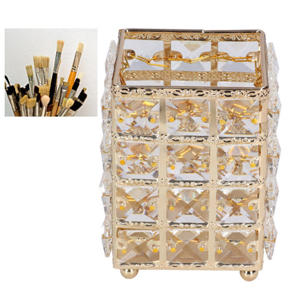European Style Makeup Brush Holder – Luxury Gold Cosmetic Storage Cup