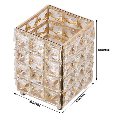 European Style Makeup Brush Holder – Luxury Gold Cosmetic Storage Cup