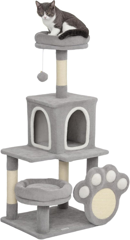 Large Cat Tree Tower – Plush Perch, Condo, Scratching Posts & Paw Scratcher