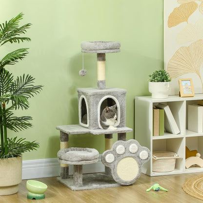 Large Cat Tree Tower – Plush Perch, Condo, Scratching Posts & Paw Scratcher