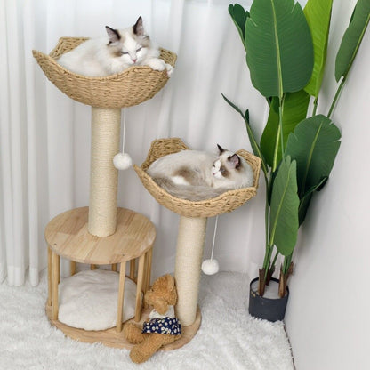 Cat Tree Tower – Large Scratching Post, Condo, Basket & Activity Centre