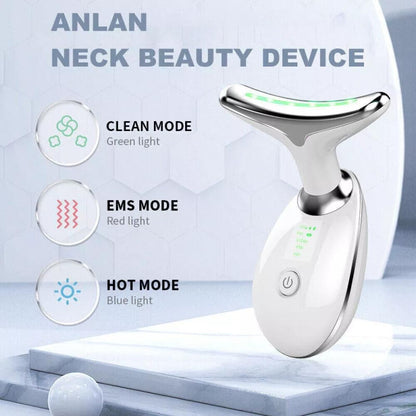 Rejuvenation Face & Neck Massager – LED Skin Care & Beauty Device – White