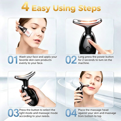 Rejuvenation Face & Neck Massager – LED Skin Care & Lifting Beauty Device