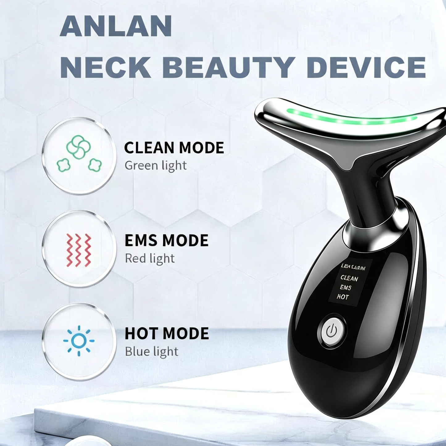 Rejuvenation Face & Neck Massager – LED Skin Care & Lifting Beauty Device