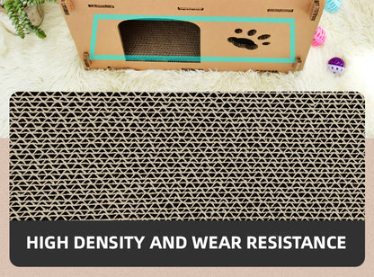 Double-Storey Cardboard Cat House Tower – Condo, Scratcher & Pet Furniture
