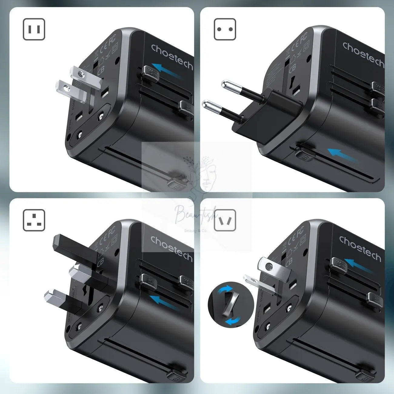 CHOETECH PD5008 30W Fast Universal GaN Travel Charger - Beau-tish Beau-tish