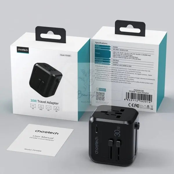 CHOETECH PD5008 30W Fast Universal GaN Travel Charger - Beau-tish Beau-tish