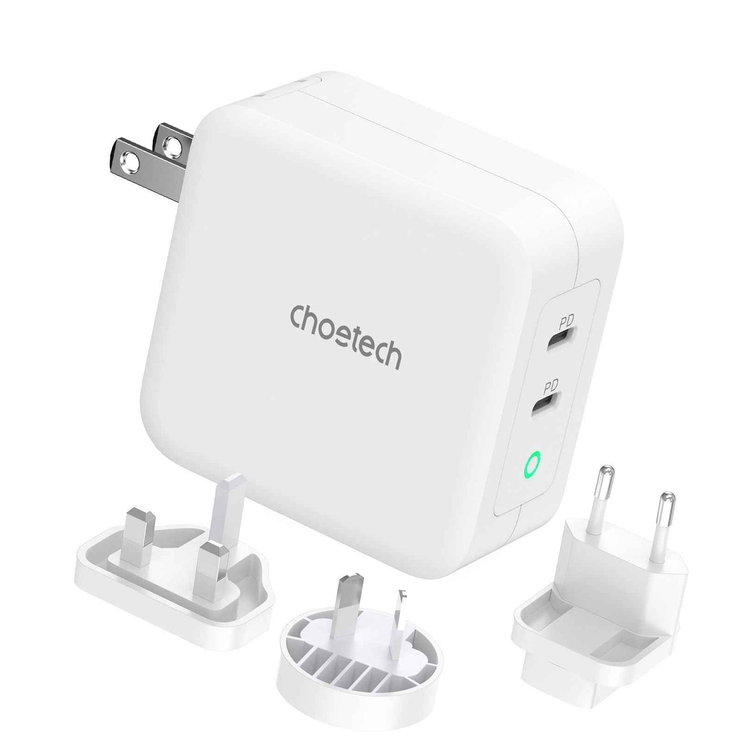 CHOETECH PD6008  GAN Dual Type-C 100w Travel Charger (US/EU/UK/AU)