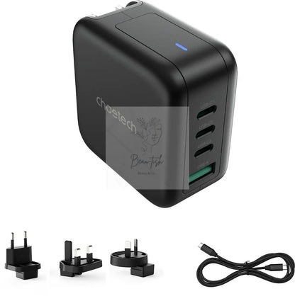 CHOETECH PD6055 GAN USB-C + USB-A 70w Travel Charger (US/EU/UK/AU) - Beau-tish Beau-tish