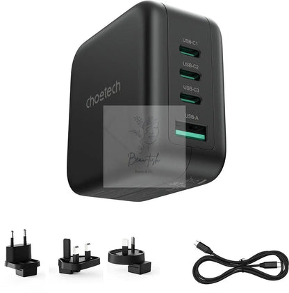 CHOETECH PD6055 GAN USB-C + USB-A 70w Travel Charger (US/EU/UK/AU) - Beau-tish Beau-tish