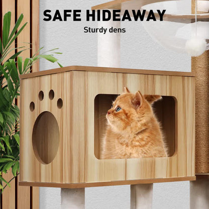 1.42M Cat Tree Tower – Multi-Level Scratching Post, Condo, Bed & Furniture