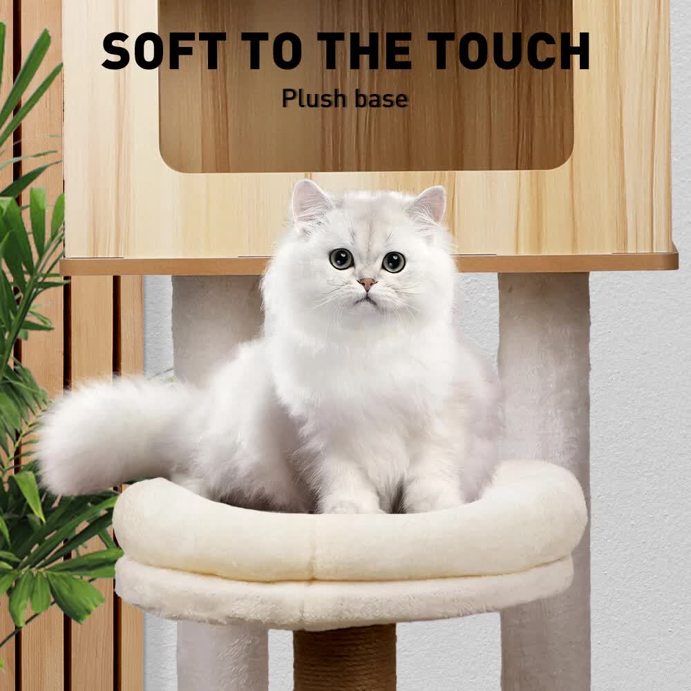 1.42M Cat Tree Tower – Multi-Level Scratching Post, Condo, Bed & Furniture