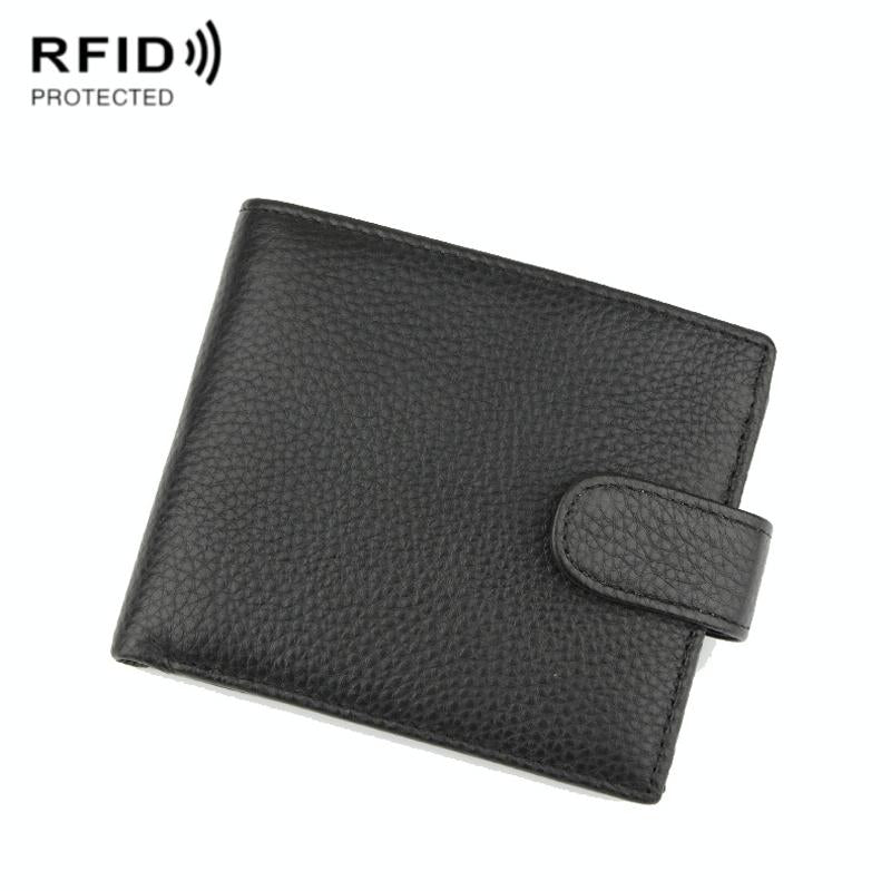 Rfid-blocking Short Men Wallet - Anti-magnetic