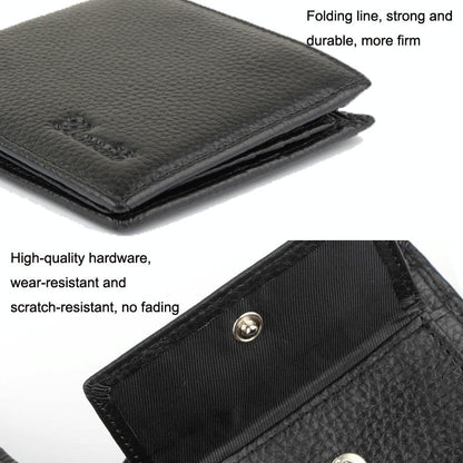 Men Leather Coin Wallet with Rfid Protection