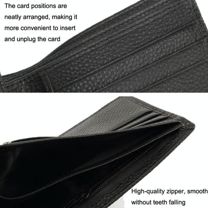Men Leather Coin Wallet with Rfid Protection