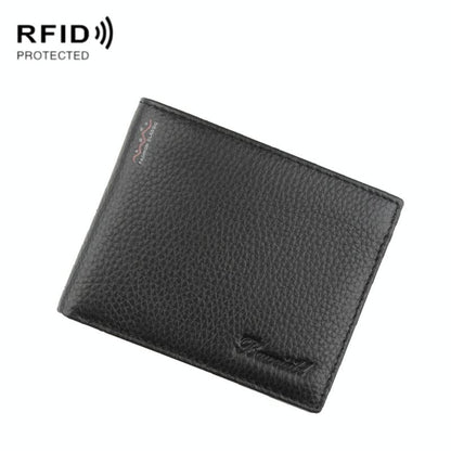 Rfid Men Short Wallet with Card Slots - Black