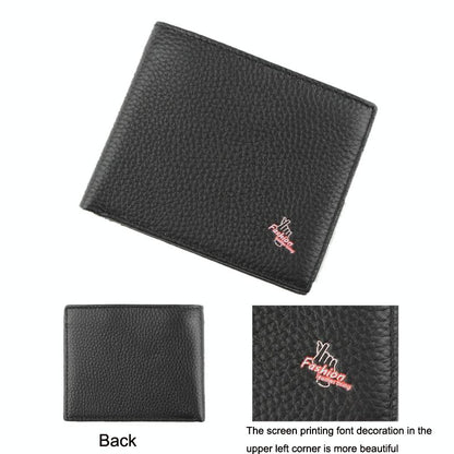 Rfid Men Short Wallet with Card Slots - Black