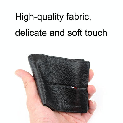 Rfid Men Short Wallet with Card Slots - Black