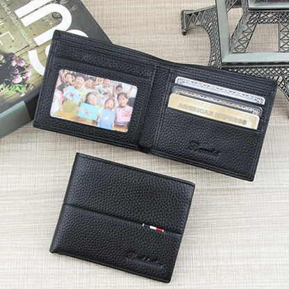 Rfid Men Short Wallet with Card Slots - Black