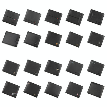 Rfid Men Short Wallet with Card Slots - Black