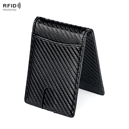 Rfid-blocking Carbon Fiber Men Wallet - Sleek & Secure