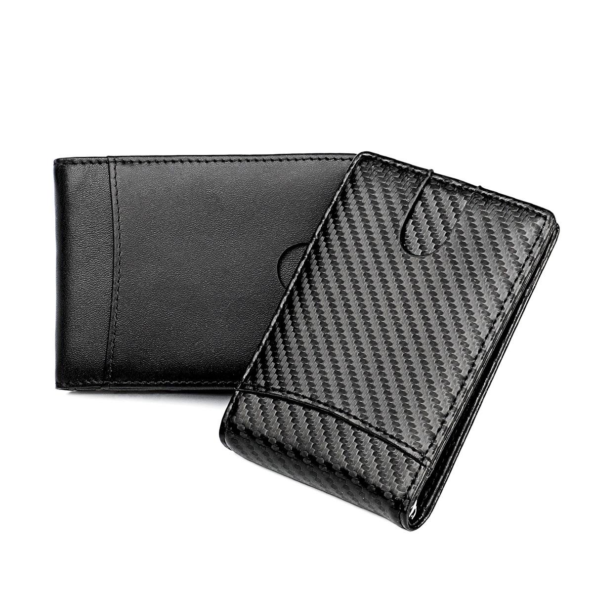 Rfid-blocking Carbon Fiber Men Wallet - Sleek & Secure