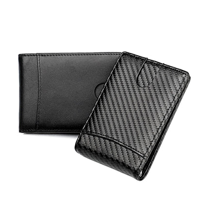 Rfid-blocking Carbon Fiber Men Wallet - Sleek & Secure
