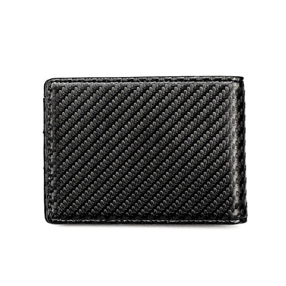Rfid-blocking Carbon Fiber Men Wallet - Sleek & Secure