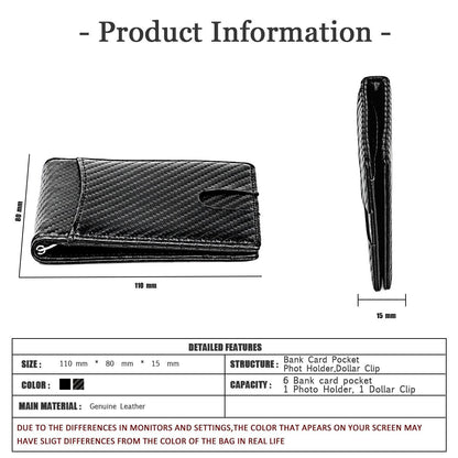 Rfid-blocking Carbon Fiber Men Wallet - Sleek & Secure