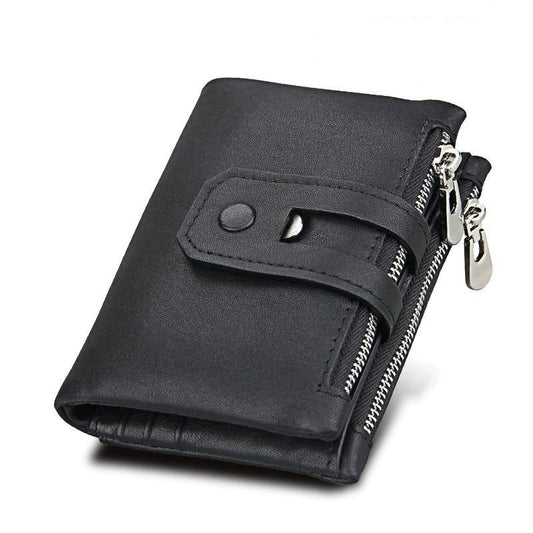 Men Rfid Blocking Cowhide Leather Wallet - Crazy Horse Texture - Ccb1083B