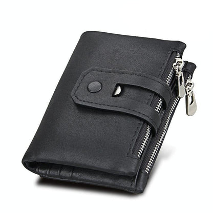 Men Rfid Blocking Cowhide Leather Wallet - Crazy Horse Texture - Ccb1083C