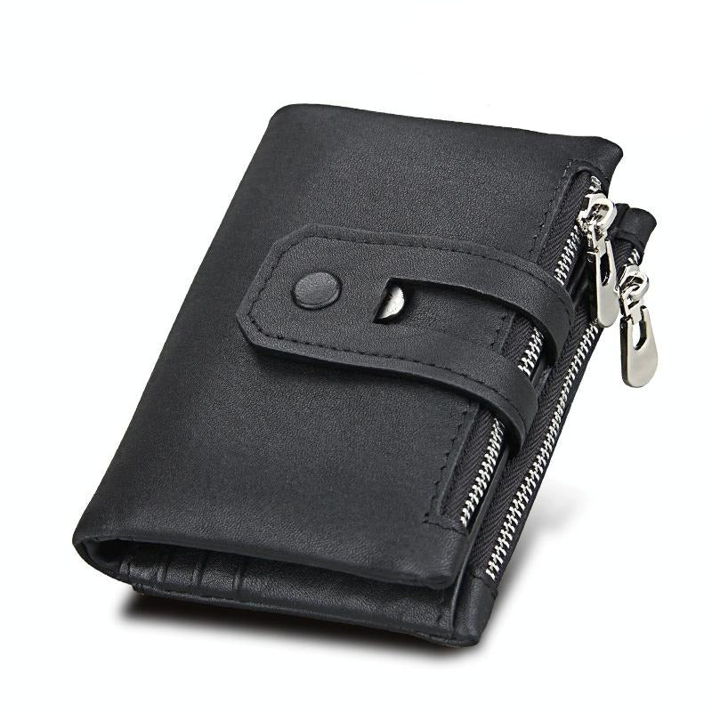 Men Rfid Blocking Cowhide Leather Wallet - Crazy Horse Texture - Ccb1083Tp