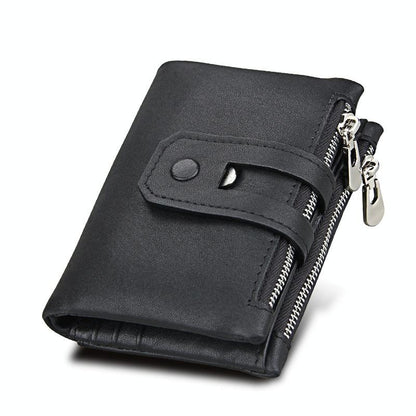 Men Rfid Blocking Cowhide Leather Wallet - Crazy Horse Texture - Ccb1083Tp