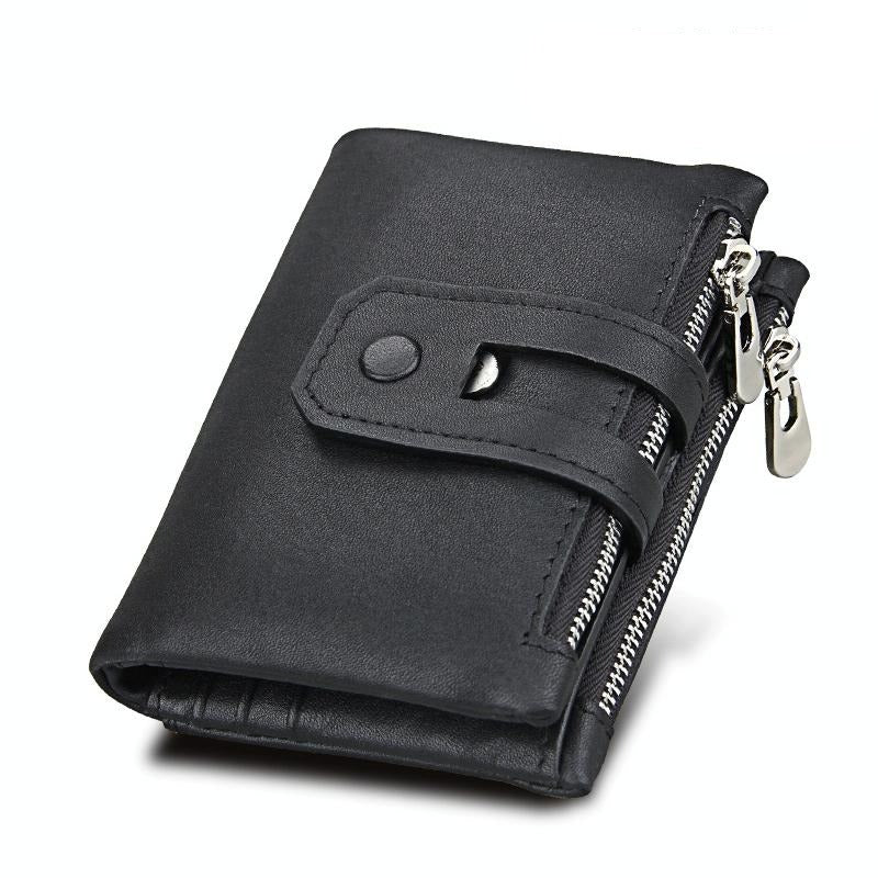 Men Rfid Blocking Cowhide Leather Wallet - Crazy Horse Texture - Ccb1083Tp