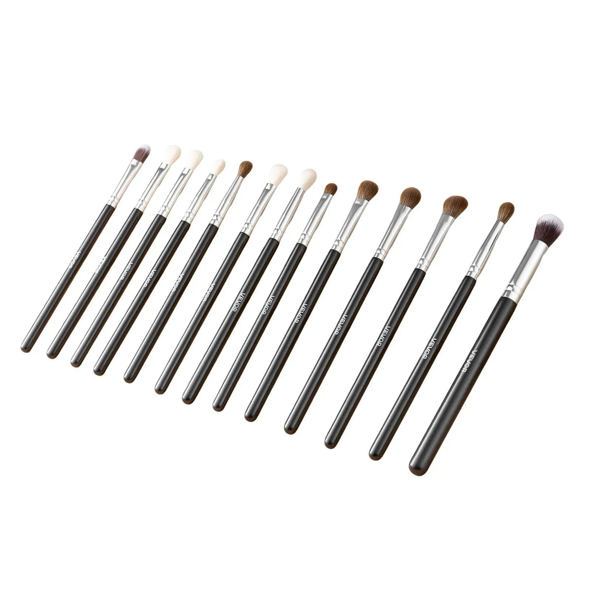 34-Piece Makeup Brush Set with Wooden Handles & Travel Case