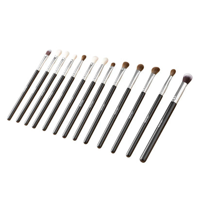 34-Piece Makeup Brush Set with Wooden Handles & Travel Case
