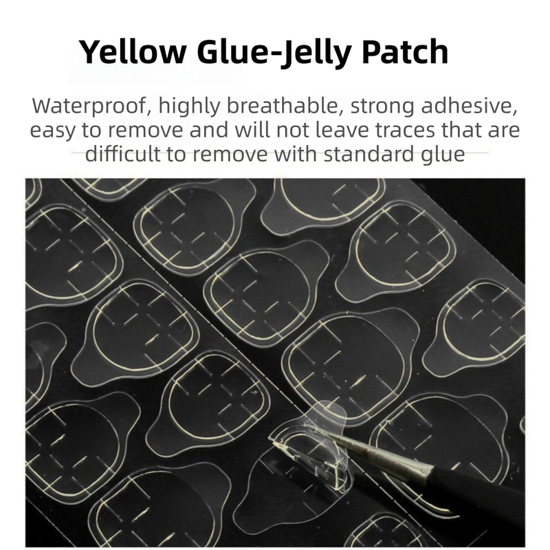 10-Set Press-On Nail Prep Tool Kits - 10 x Disposable Manicure Sticks & 10 x Mini Files, 10 Ultra-Thin Adhesive Sheets