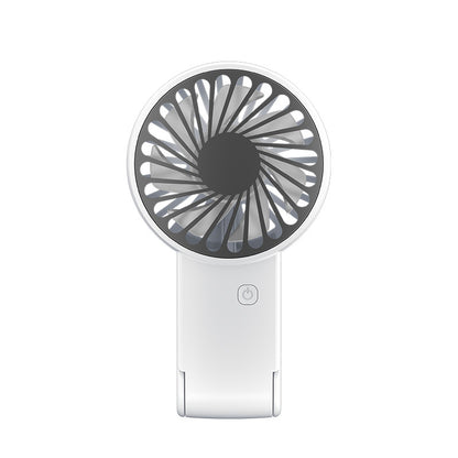 White 2 Pack Mini Portable Handheld Fan Foldable Desktop Personal Fan USB Rechargeable Pocket Fan with 3 Speeds