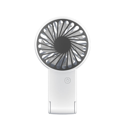White 2 Pack Mini Portable Handheld Fan Foldable Desktop Personal Fan USB Rechargeable Pocket Fan with 3 Speeds