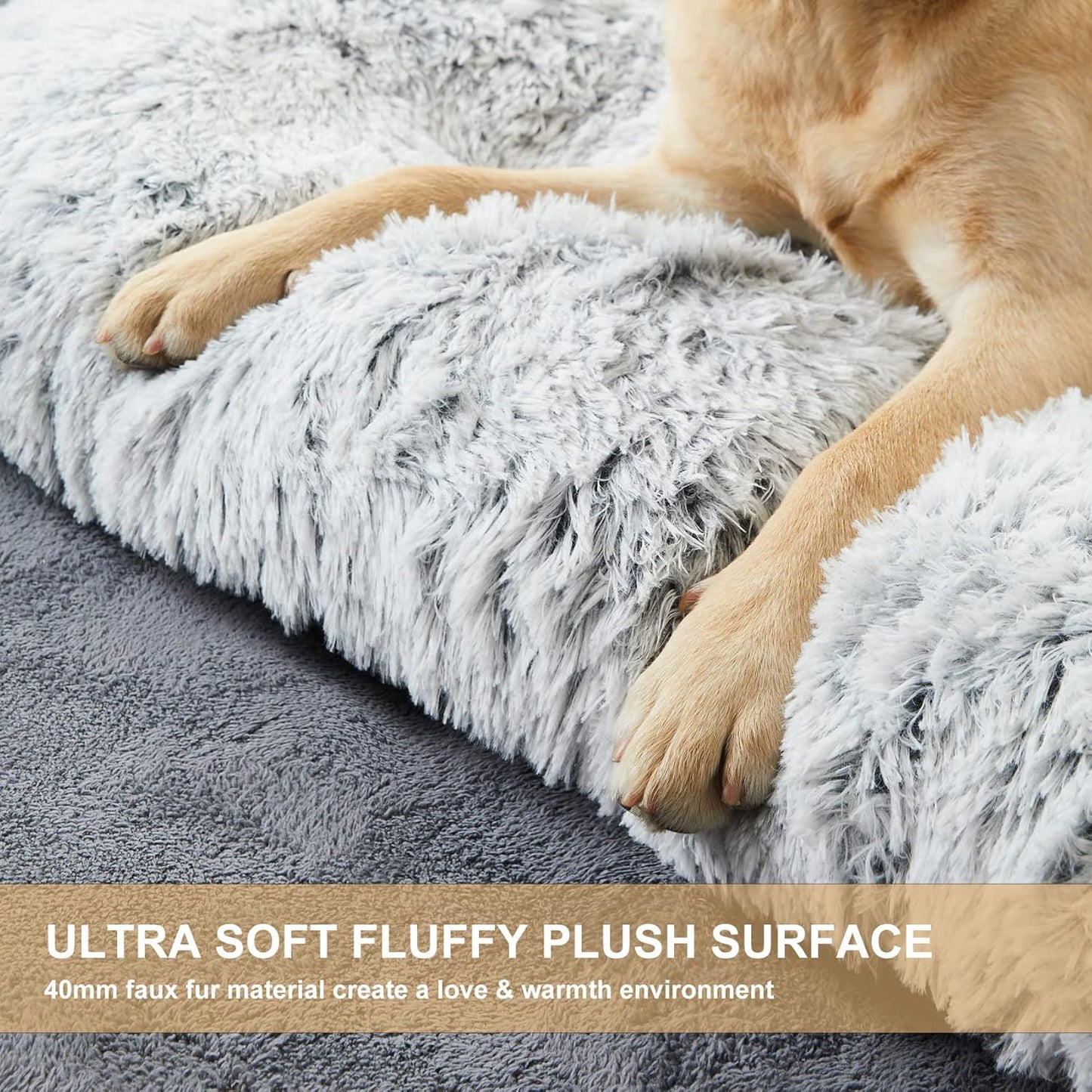 Ultra-Soft Winter Comfort for Your Furry Friend - 65 × 50CM Winter Long Plush Dog Bed