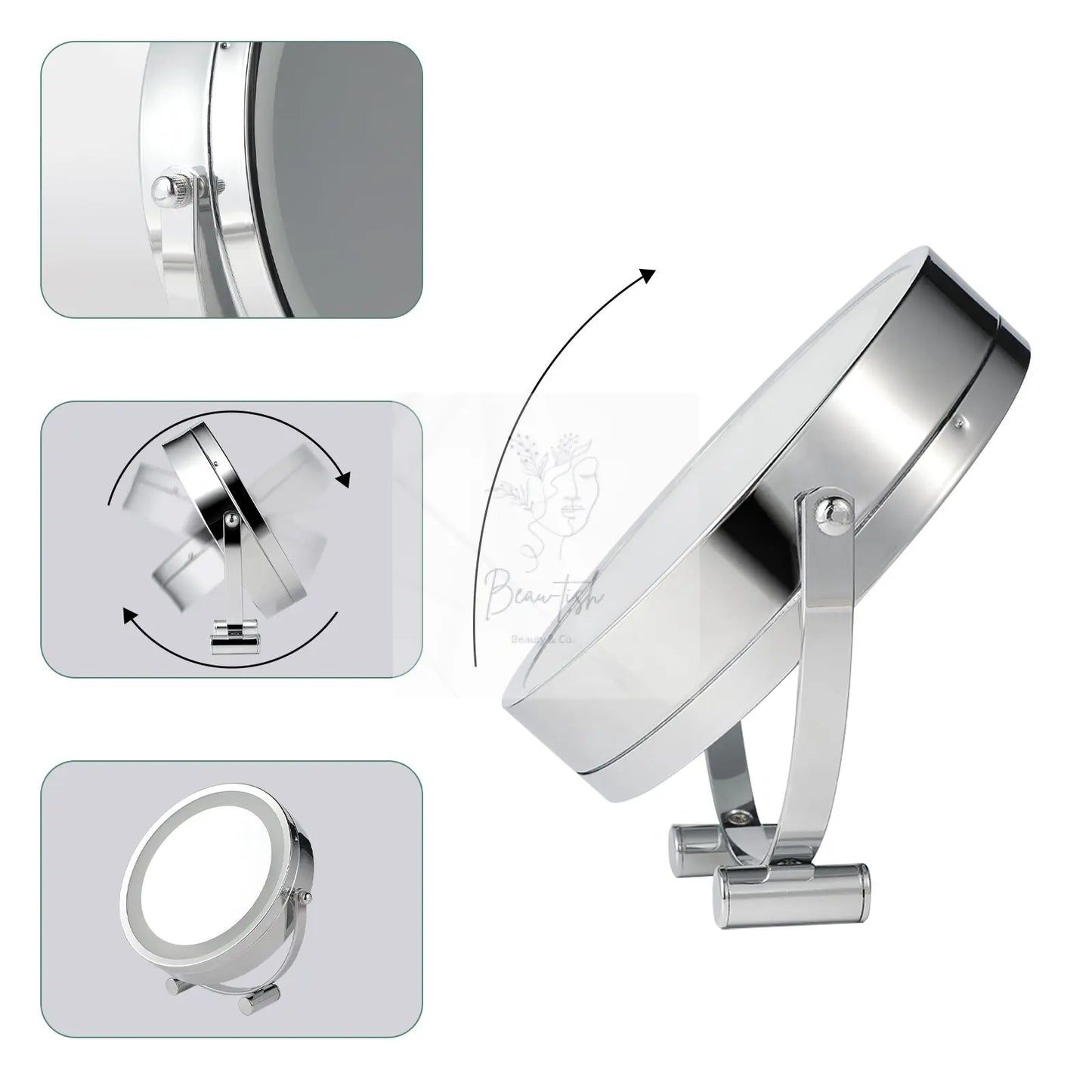 Clevinger San Marino LED Illuminated Makeup, Vanity, and Beauty Mirror Beau-tish